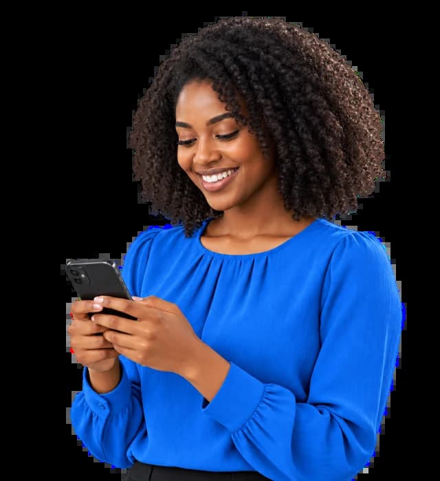 A member checking her KollectPay contributions on her phone